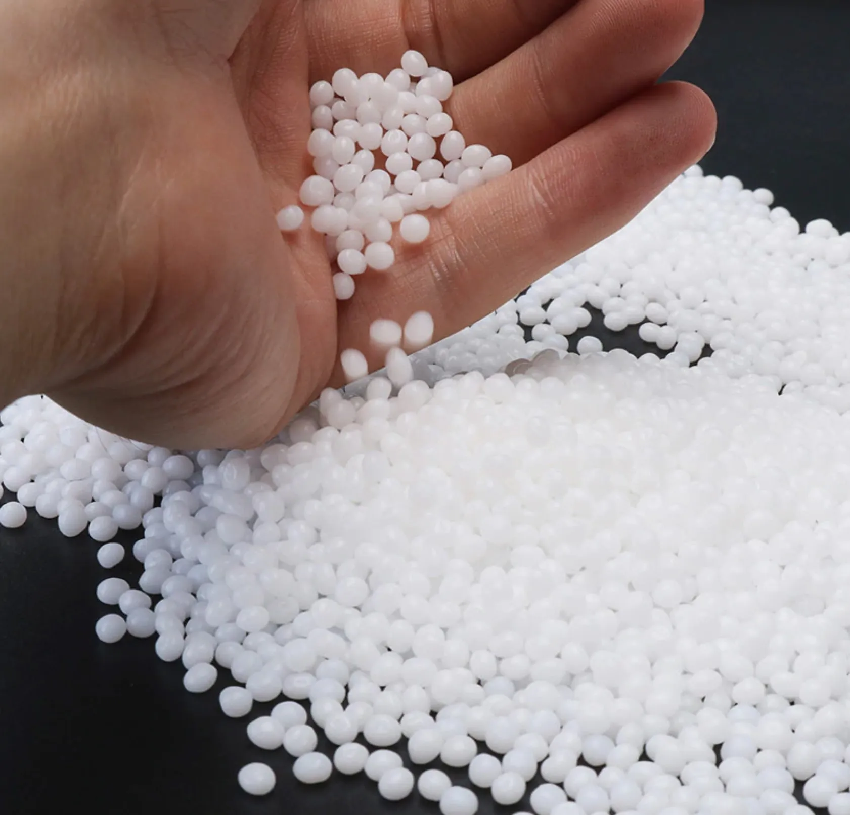 Plastic pellets filling