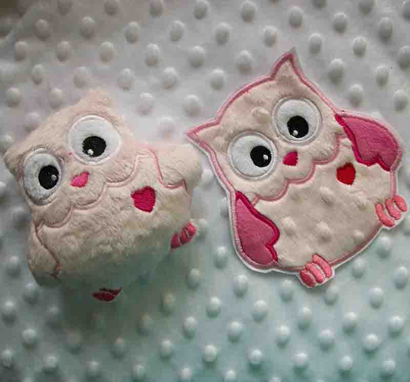 Appliqué technique for layered plush facial expressions