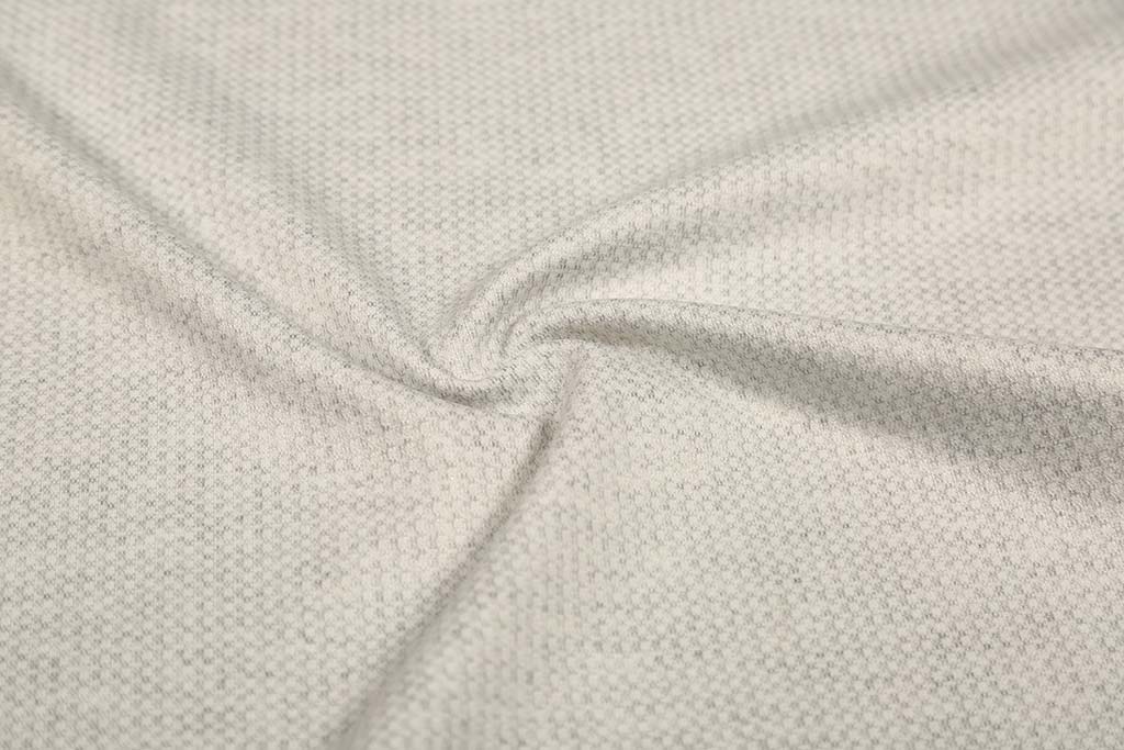 Textured light gray velboa fabric with short, dense pile and soft sheen, commonly used for making plush toys, cushions, and decorative crafts.