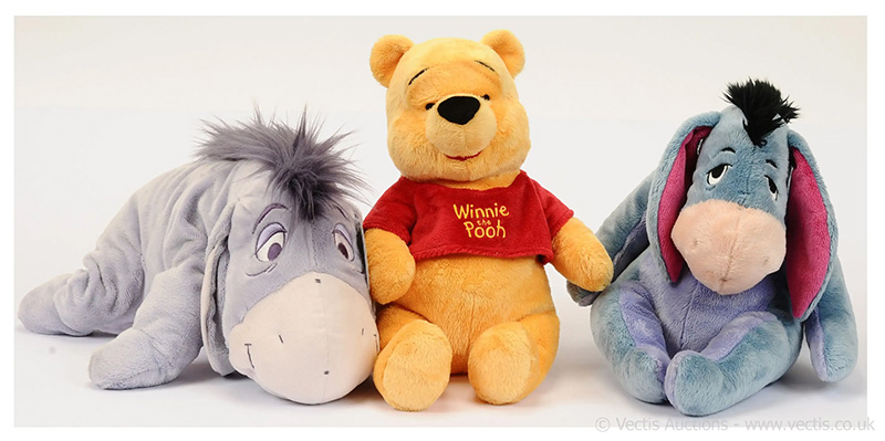 A plush toy set featuring three soft character dolls in colorful outfits, designed for cuddling, collecting, and decorative display.