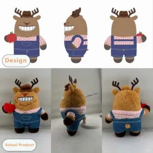 Comparison of plush toy designs and actual products3