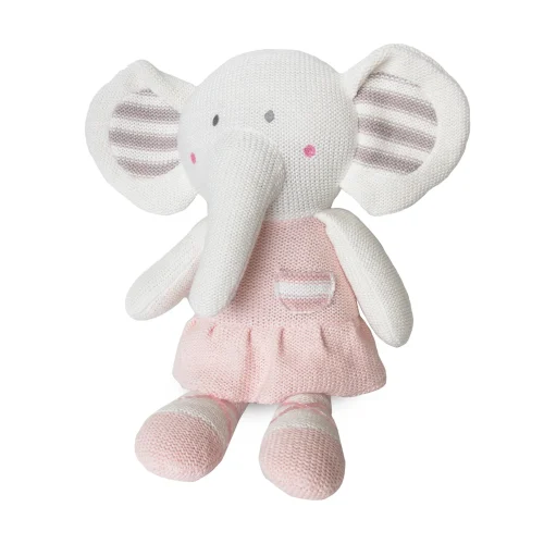 Knitted Pink Elephant Doll