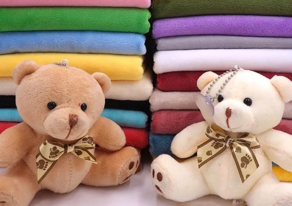 Teddy Bears with Colorful Fabrics