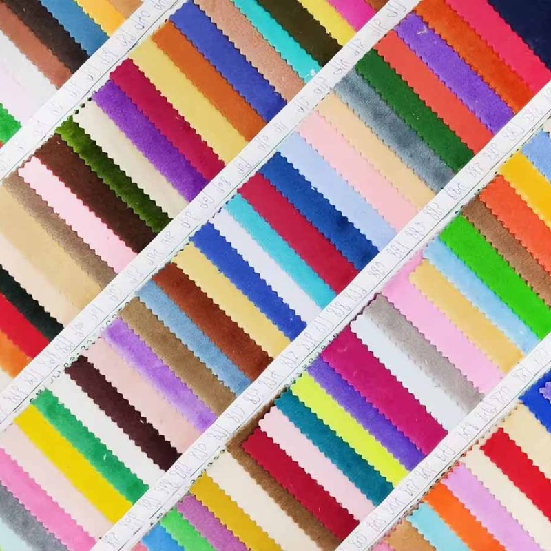 Plush Fabric Color Sample Chart